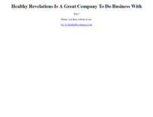 Tablet Screenshot of healthyrevelations.net